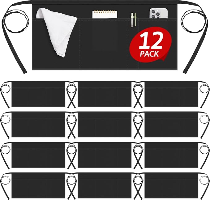 Syntus Server Apron for Men Women, Waitress Waist Apron by Syntus