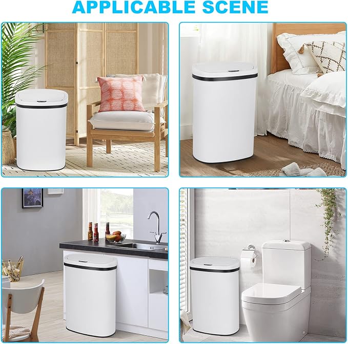 Bigacc 13 Gallon Touch Free Automatic Stainless Steel Trash Can Garbage Can - Image 8