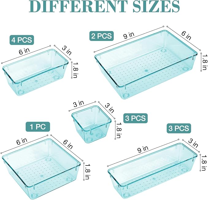 StorMiracle 13 PCS Drawer Organizer Set, 5 Varied Size Bathroom and kitchen - Image 2