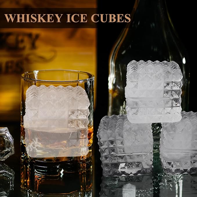 2-Inch Whiskey Ice Cubes Mold, Silicone Ice Cube Trays - Image 4