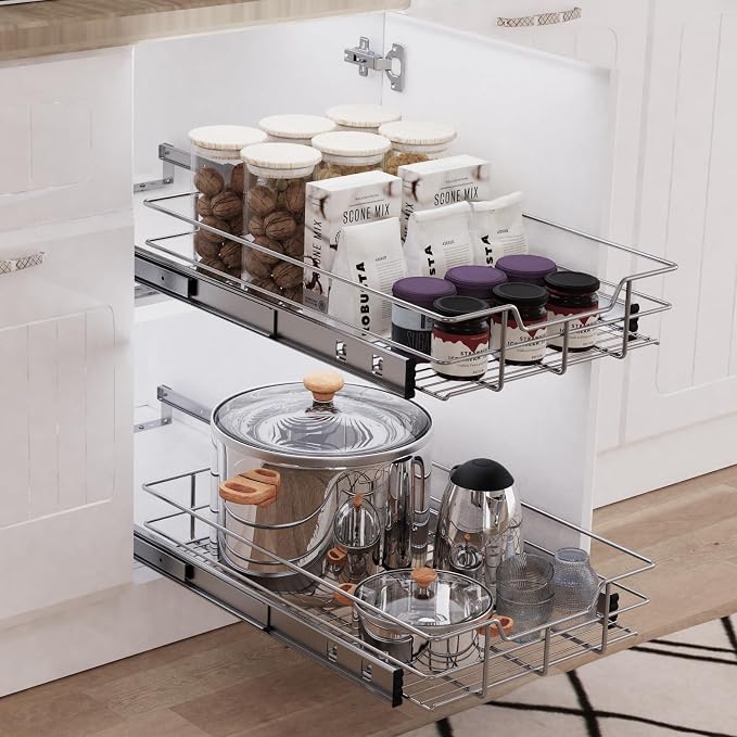 Pull Out Cabinet Organizer 24" W X 22" D, Slide Out Drawers - Image 8