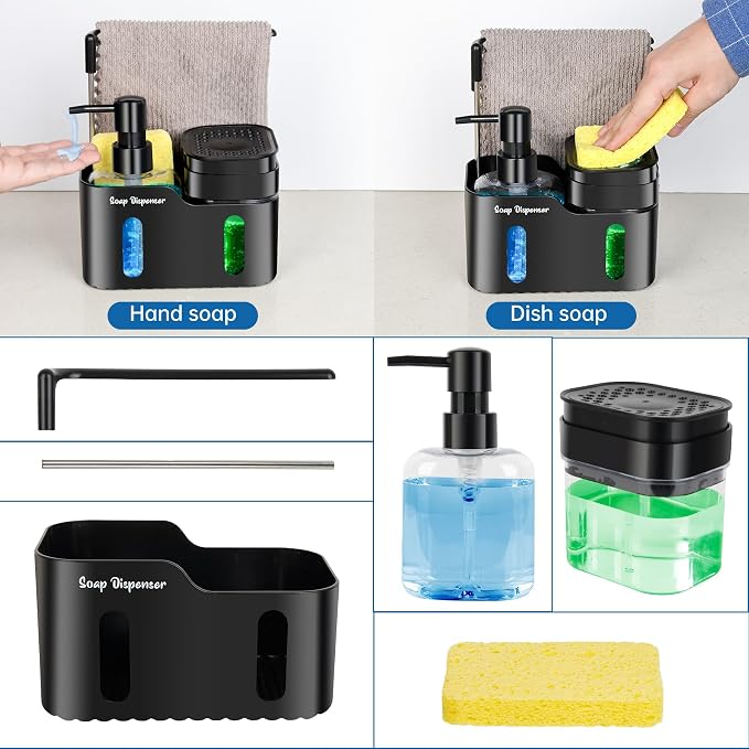 Hand Soap and Dish Soap Dispenser Set - Image 2
