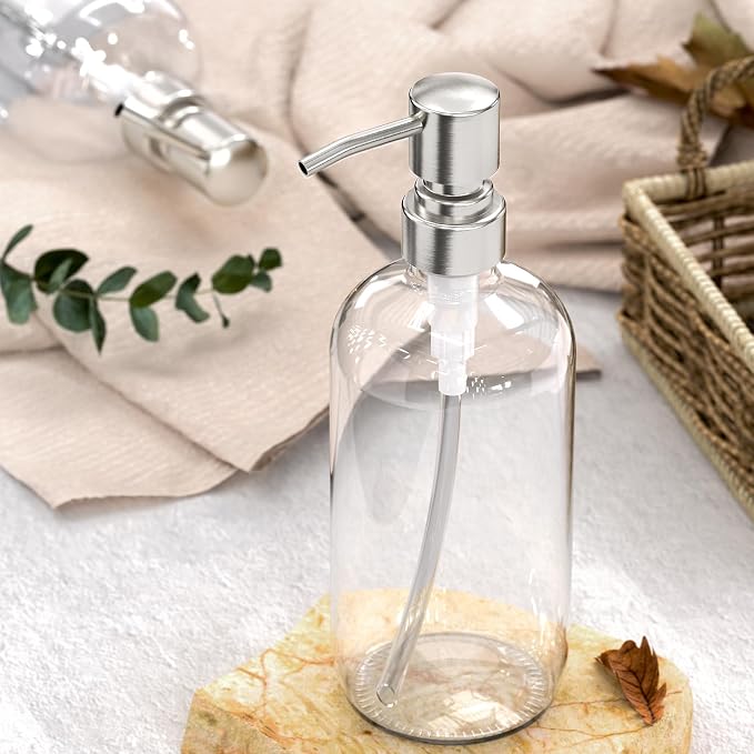 AmazerBath Soap Dispenser, 2 Pack Glass Soap Dispenser - Image 4