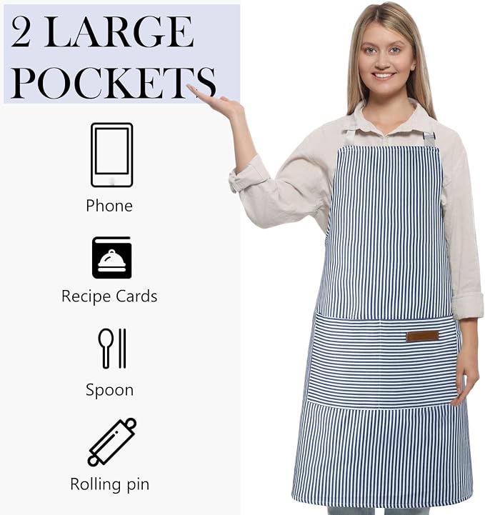 Handepo 4 Pcs Kitchen Aprons - Image 5