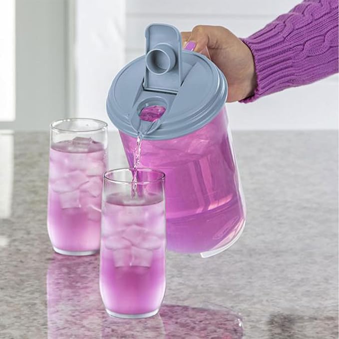 Sterilite 2 Quart Clear Round Plastic Pitcher, Dishwasher Proof - Image 4