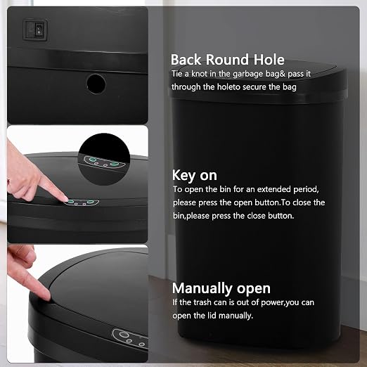 13 Gallon/50 L Kitchen Trash Can - Image 4