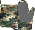 Green Camouflage Oven Mitt and Pot Holder by Unknown