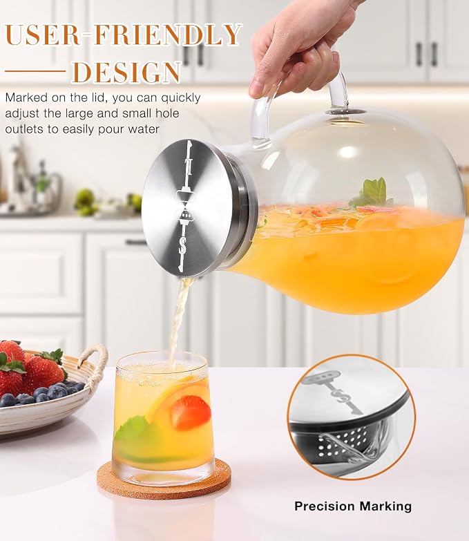 LUNA & MANTHA 1 Gallon Glass Pitcher - Image 2