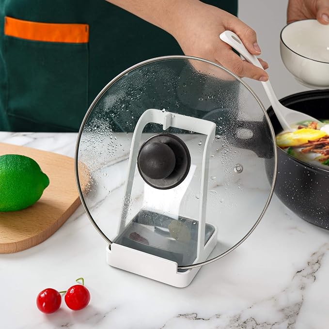 NiHome Versatile Pot Lid Ladle Holder Multipurpose Spatula Pad Book Cutting - Image 6