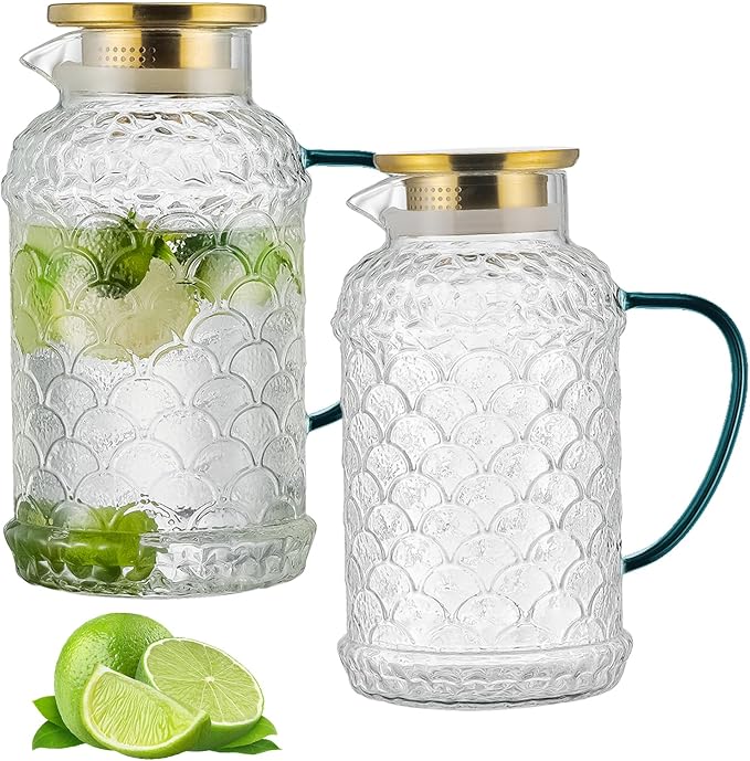 Buaic 2 PACK Glass Pitcher by Buaic