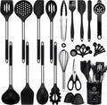 NCUE Silicone Cooking Utensils Set, Food Grade Silicone and Stainless Steel by NCUE