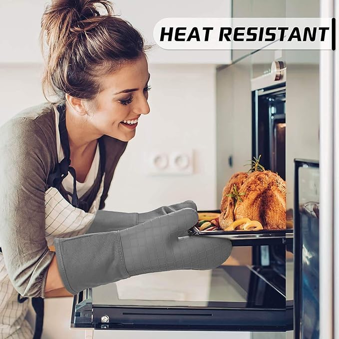 HOMWE Silicone Oven Mitts and Pot Holders - Image 4