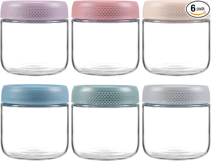 NETANY 6-pack 10oz Glass jars by NETANY