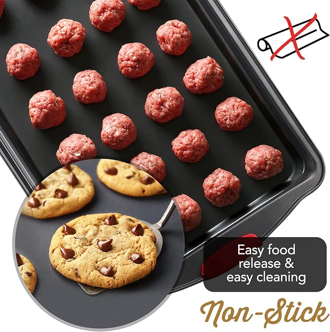 Baking Sheet Set, 2-Piece Large Cookie Sheet Set - Image 4