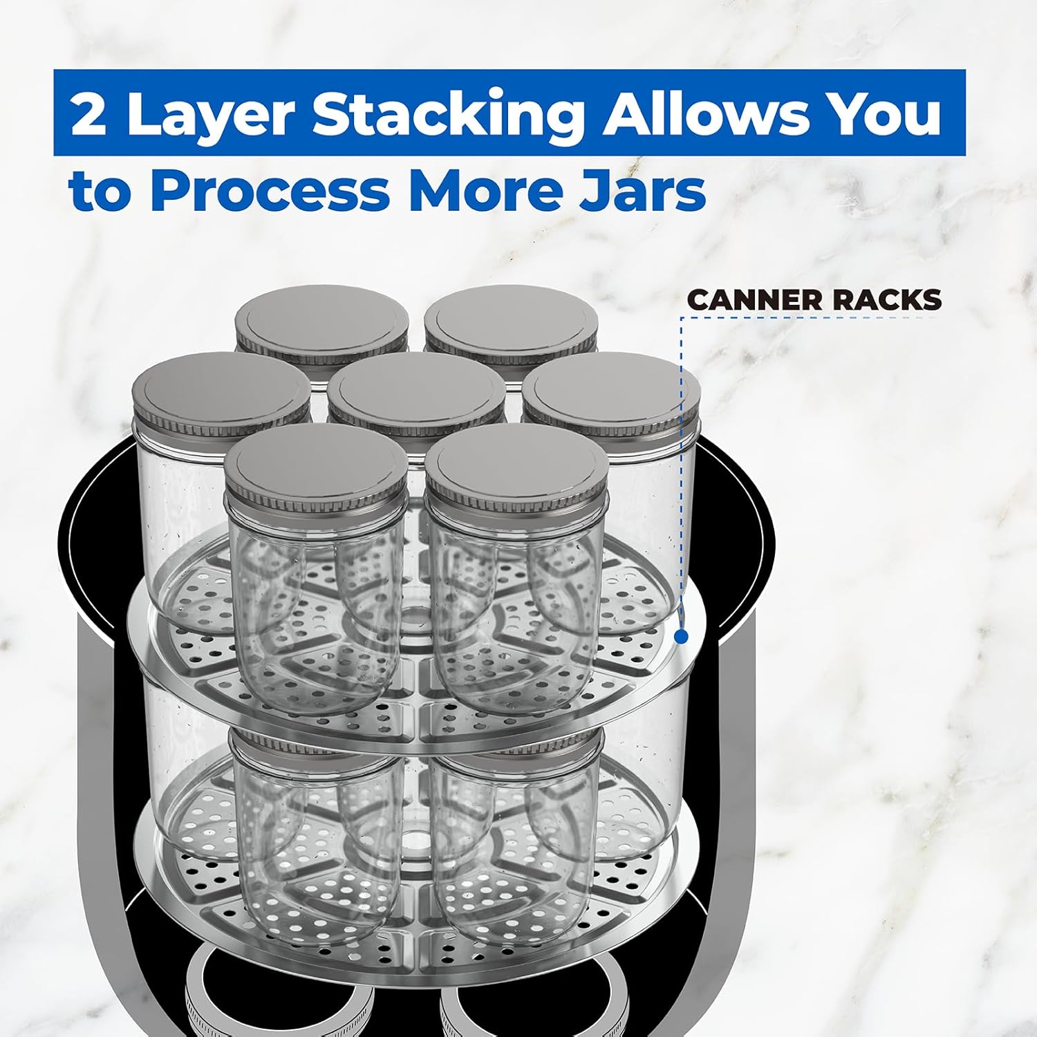 Pressure Canner Rack, 11 Inch Stainless Steel Pressure Cooker Rack 85707 Canning Rack Fits for Presto Pressure Canner and More (2 Pack)