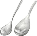 2 Pack Skimmer Slotted Spoon, 13.6 Inch Large Stainless Steel Skimmer Ladle by Suwimut