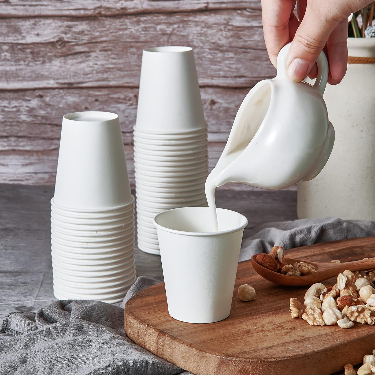 LITOPAK 480 Pack 5 oz Disposable Paper Cups, Disposable Mouthwash Cups, Small Disposable Cups, Mini Paper Cups for Parties, Picnics, Barbecues, Travel and Events