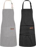 2Pack Adjustable Kitchen Apron for Women Men by ZAIORD
