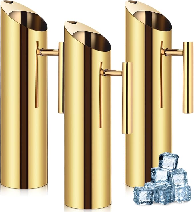 Funnymoom 3 Pack 70oz/2l Stainless Steel Water Pitcher Modern Metal Pitcher by Funnymoom