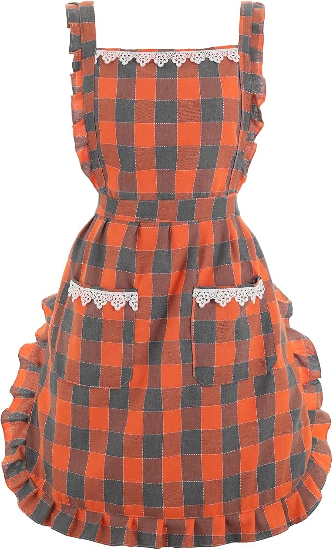 Funny Aprons for Women with Pockets, Kitchen Cooking Grilling Bbq Cute Chef by Aoomzoon