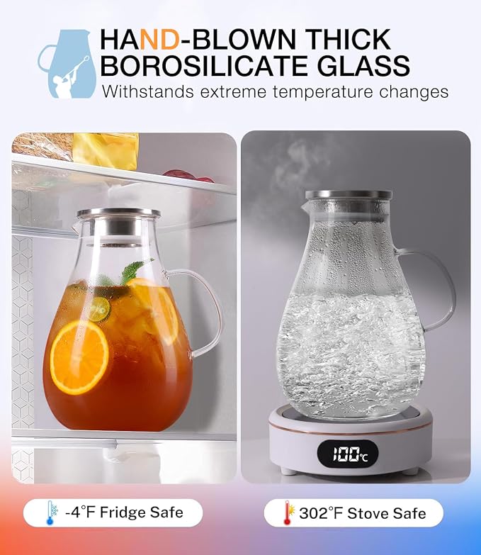 LUNA & MANTHA 1 Gallon Glass Pitcher - Image 5