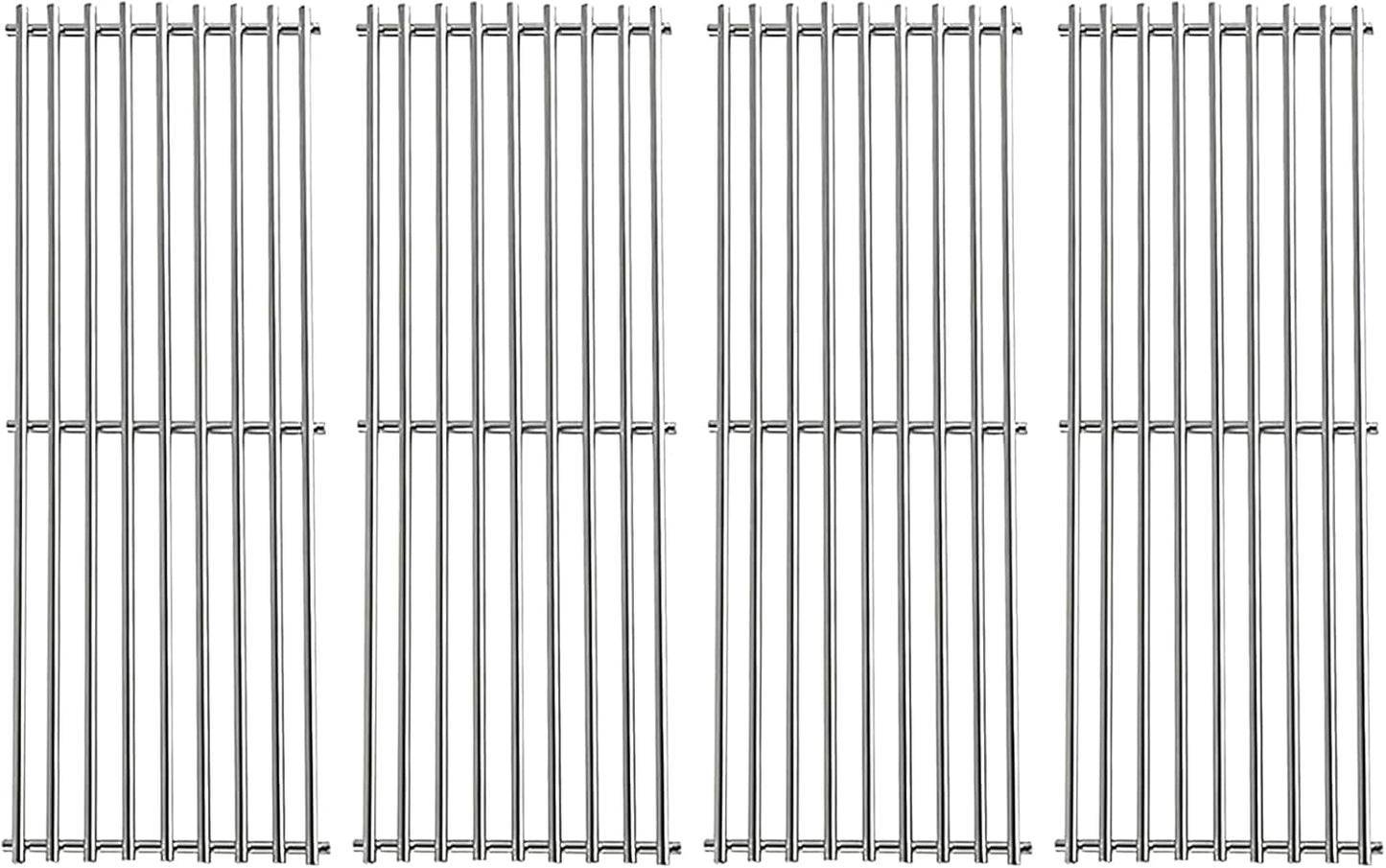 S024 Stainless Steel Grates for Broil King Baron 320, 340, 420, 440, 490 Huntington 2122-64 2122-67 6020-54 6020-57 6020-64 Broil-Mate 7020-54 7020-64 7120-64 Sterling Gas Grill 17-3/8"