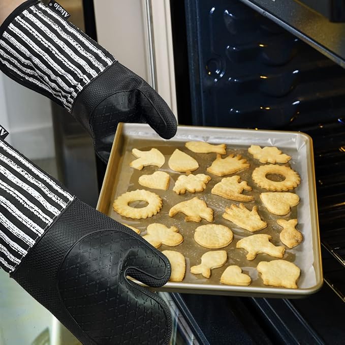 Alselo Silicone Oven Mitts Heat Resistant 932℉ - Image 8