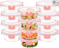 GULFLIN 12 Pack 13oz Small Glass Food Storage Containers by GULFLIN