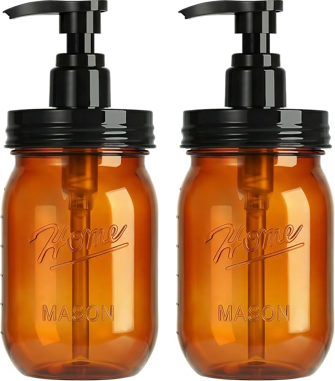 Amolliar Plastic Mason Jar Soap Dispenser by Amolliar