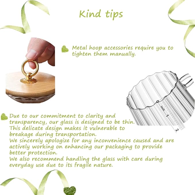 CNWSGEM Sugar Bowls Sugar Container 25.36 FL OZ Glass Coffee Canister Airtight - Image 8