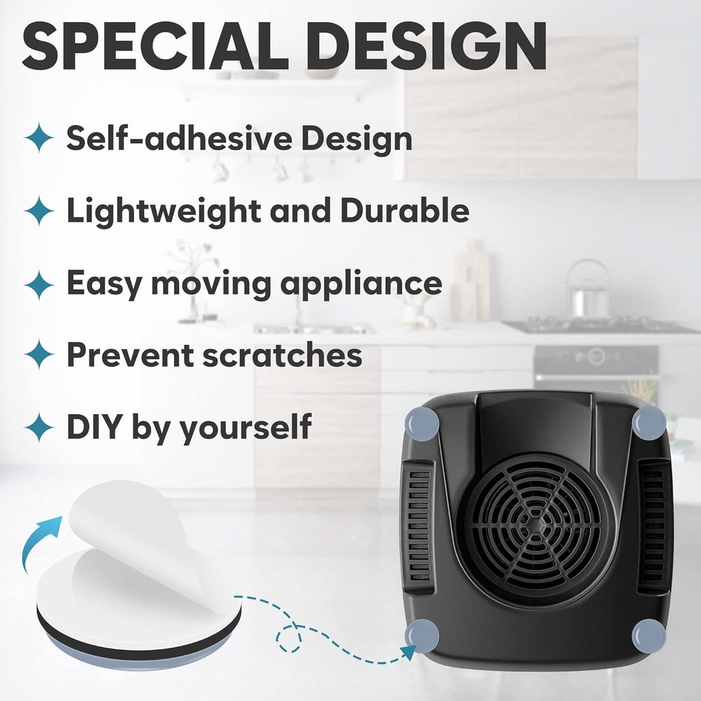 Appliance Sliders for Kitchen Appliances, 20 PCS Self-Adhesive Small Kitchen Appliance Slider for Coffee Maker, Air Fryer, Pressure Cooker, Combination Water Boilers & Warmers