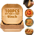 100Pcs Air Fryer Liners Disposable,LYHOLKEER 9inch Airfryer Liners for 5-8QT,Square Air Fryer Parchment Paper Liners for Ninja AF141/AF181/Chefman/Cosori/Instant Pot/Cuisinart and Other 5 to 8Quarts