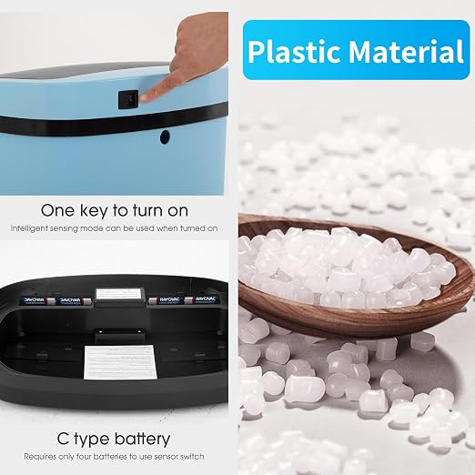 BestOffice | 13 Gallon Plastic Trash Can - Image 3