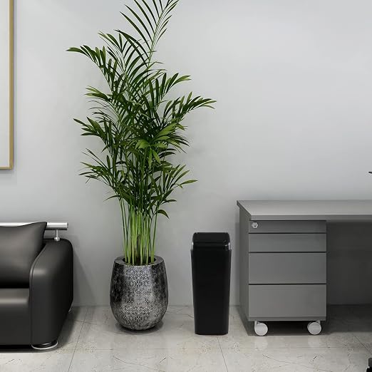 Plastic Waste Bin with Swing Lid, 14 Liter Garbage Can, 1 Pack, 5.2" x 8.2" x - Image 5