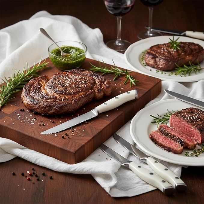 Alata 6-Piece White Steak Knives Set - Image 7