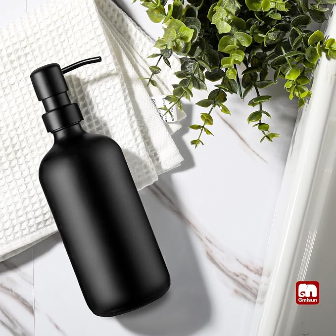 GMISUN Black Soap Dispenser, 1 Pack Matte Black Bathroom Hand Soap Dispensers - Image 7