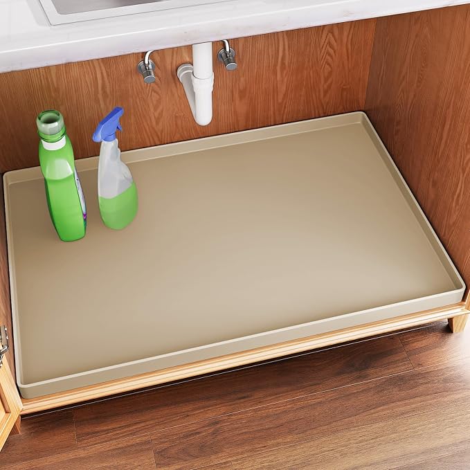FLATO Waterproof Under Sink Mat 28" x 22" Shelf Liner by Unknown