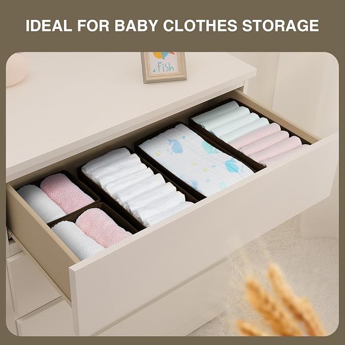 DIMJ Drawer Organizer Clothes, Underwear Drawer Organizer, Fabric Drawer - Image 3