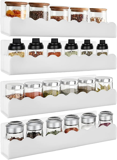 12 inch Spice Rack Wall Mounted, 4 Pack Spice Organizer Shelf by Douildhaiy