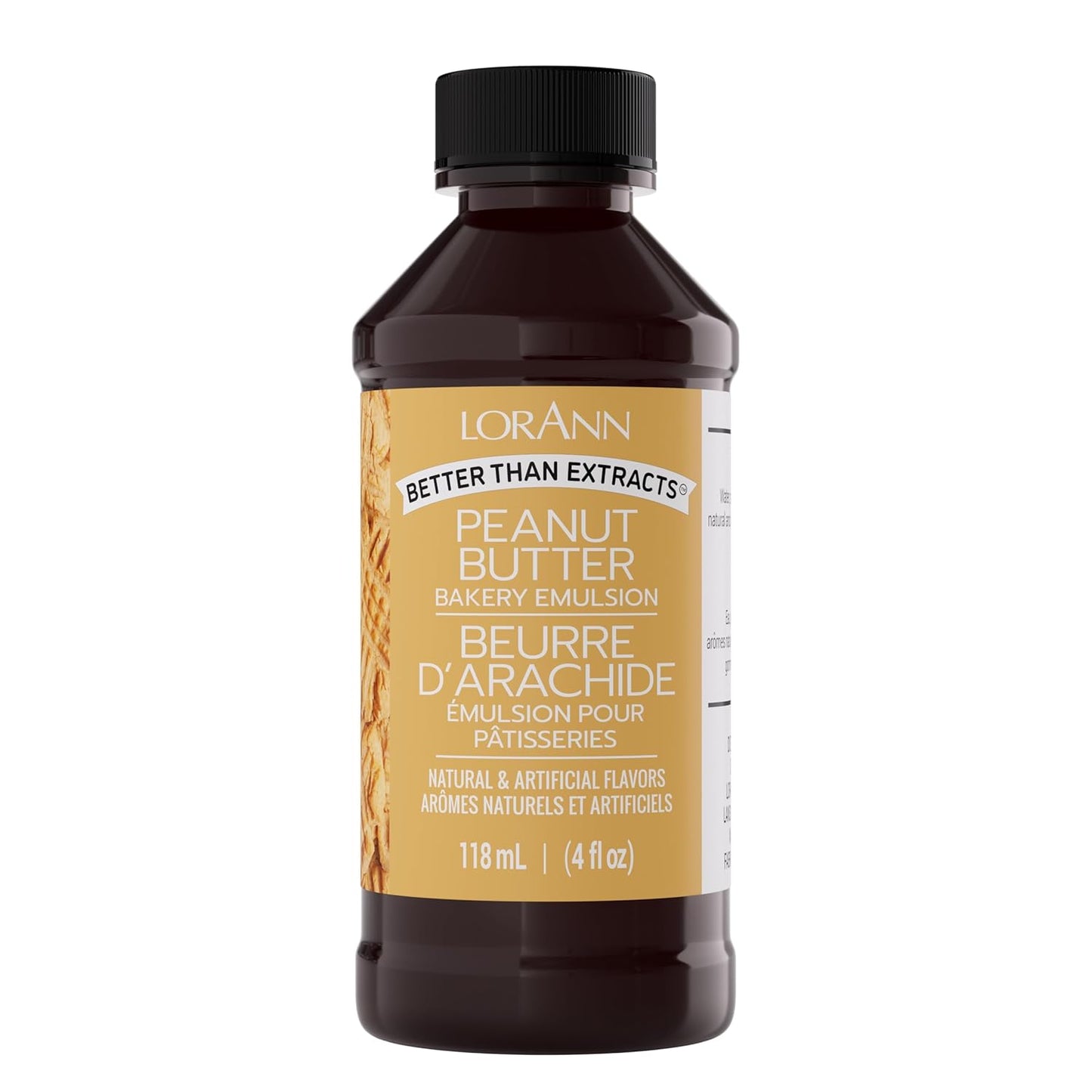 Lorann Oils Peanut Butter Bakery Emulsion: Realistic Peanut Butter Flavor Without Nuts, Perfect for Elevating Peanut Butter notes in Baked Goods, Gluten-Free, Keto-Friendly, 4 Oz