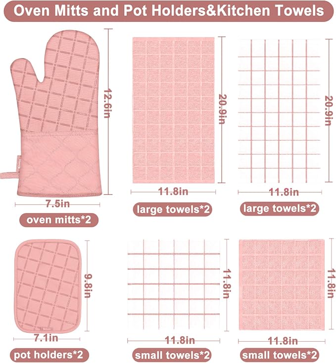 Oven Mitts Pot Holders Sets/Kitchen Towels and Dishcloths, Oven Gloves Kitchen - Image 2