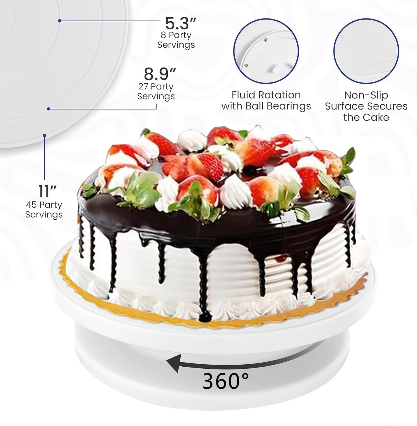 540PCS Cake Decorating Kit - Baking Supplies with 4 Springform Pans, Rotating Turntable, Decorating Tools, Cake Baking Supplies Set for Beginners