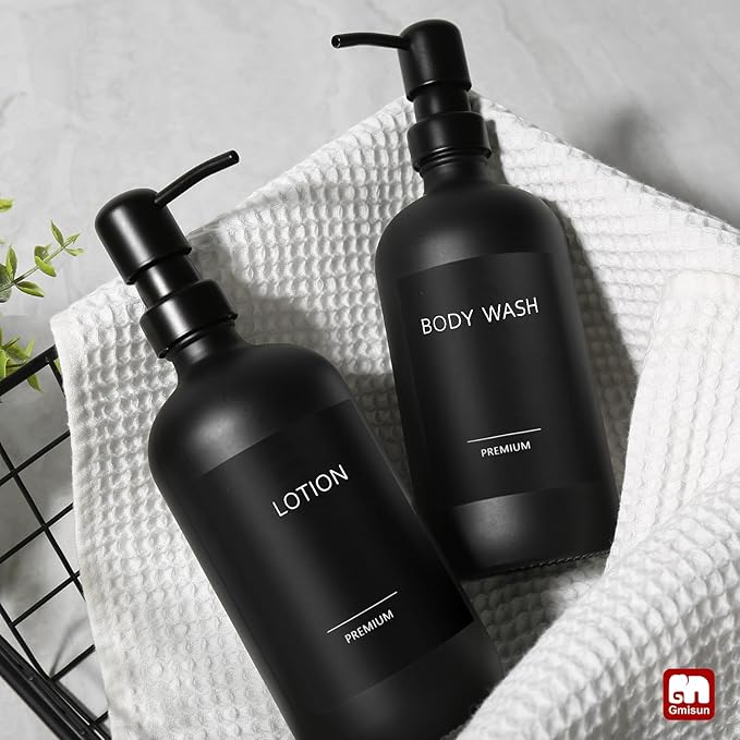 GMISUN Black Soap Dispenser, 2 Pack Matte Black Hand Soap Dispensers Bathroom - Image 8