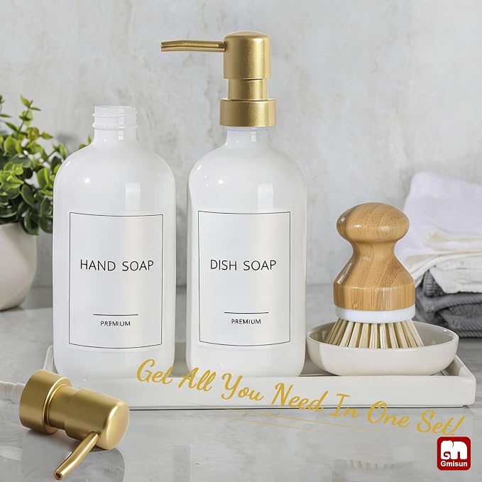 GMISUN Kitchen Soap Dispenser, 16 Oz Kitchen Dish Soap Dispenser Set - Image 2