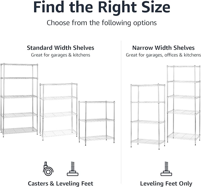 Amazon Basics 4-Shelf Adjustable Storage Shelving Unit - Image 6