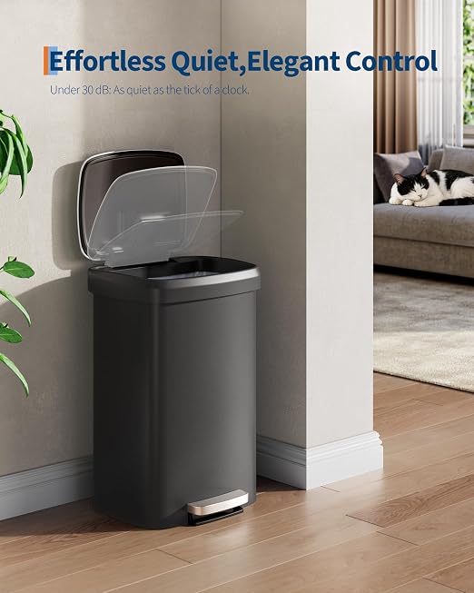 Garvee 13 Gal / 50L Large Plastic Trash Can - Image 4