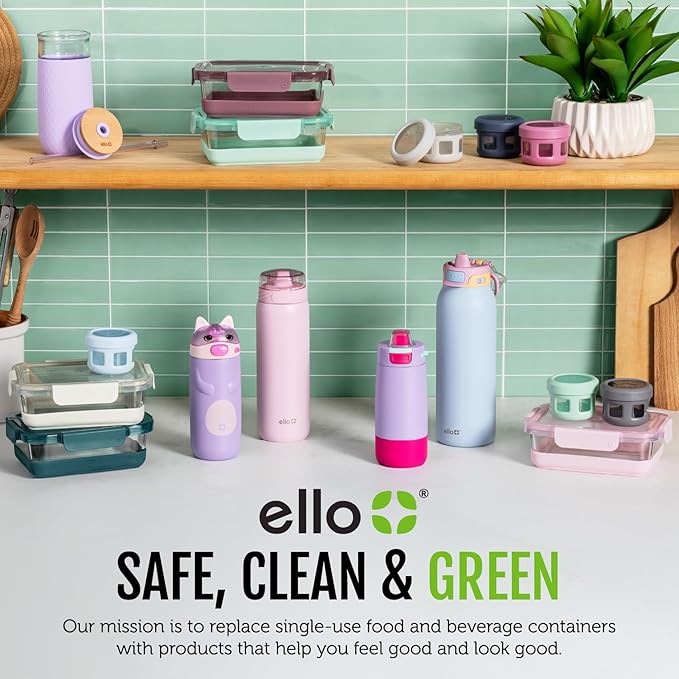 Ello Snap & Nest 10-Piece 4.5 Cup Plastic Meal Prep Set, Reusable Food - Image 8