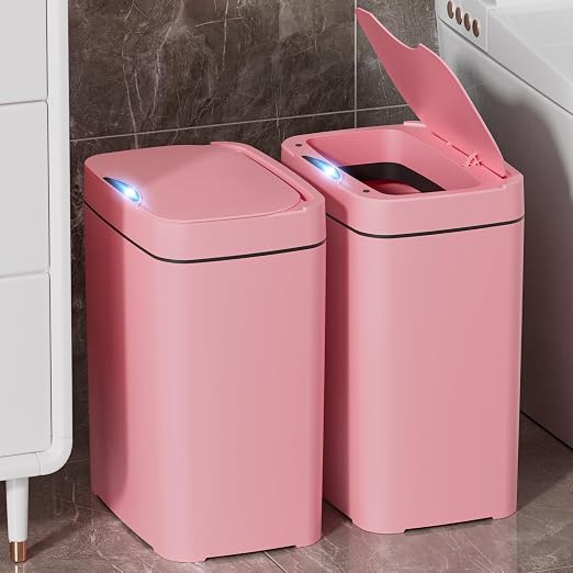 Vanpopubs 2 Pack 2.7 Gal Bathroom Trash Can by VANPOPUBS
