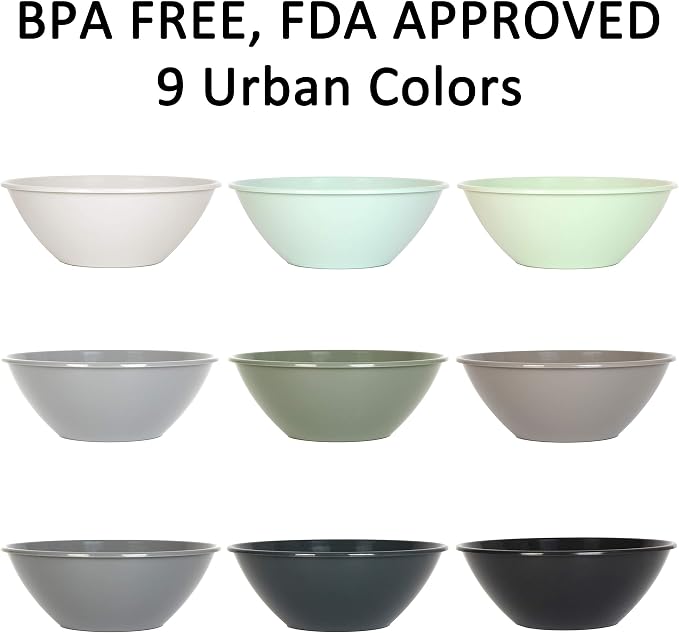 Youngever 10 inch 100 Ounce Plastic Mixing and Serving Bowls, Popcorn Bowls - Image 5
