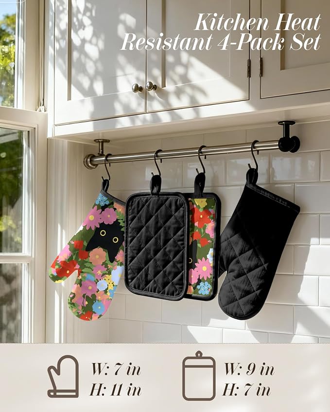 Miss Adola Cotton Oven Mitts and Pot Holders Sets - Image 4